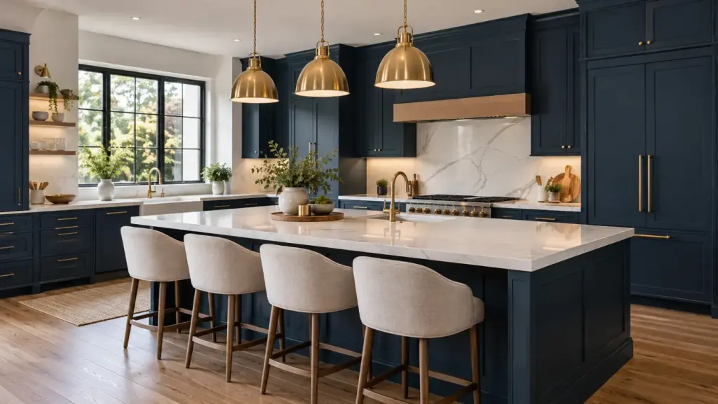 Remodeled kitchen with island