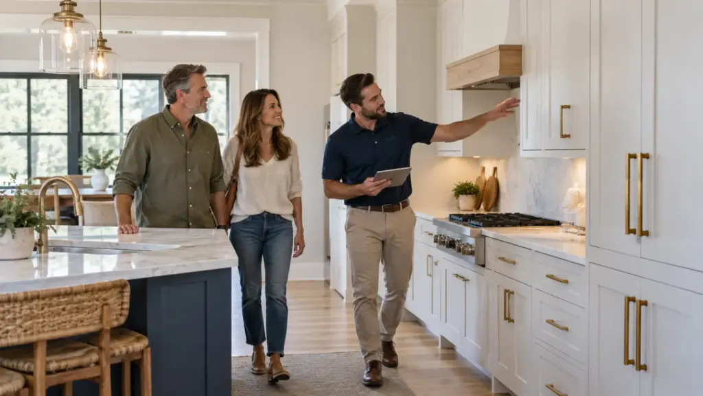 Project walkthrough with homeowners